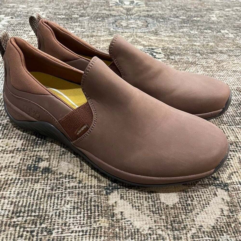 Ryka Echo Slip On Women's 9.5M Brown Nubuck Comfort Loafers Arch Support Shoes